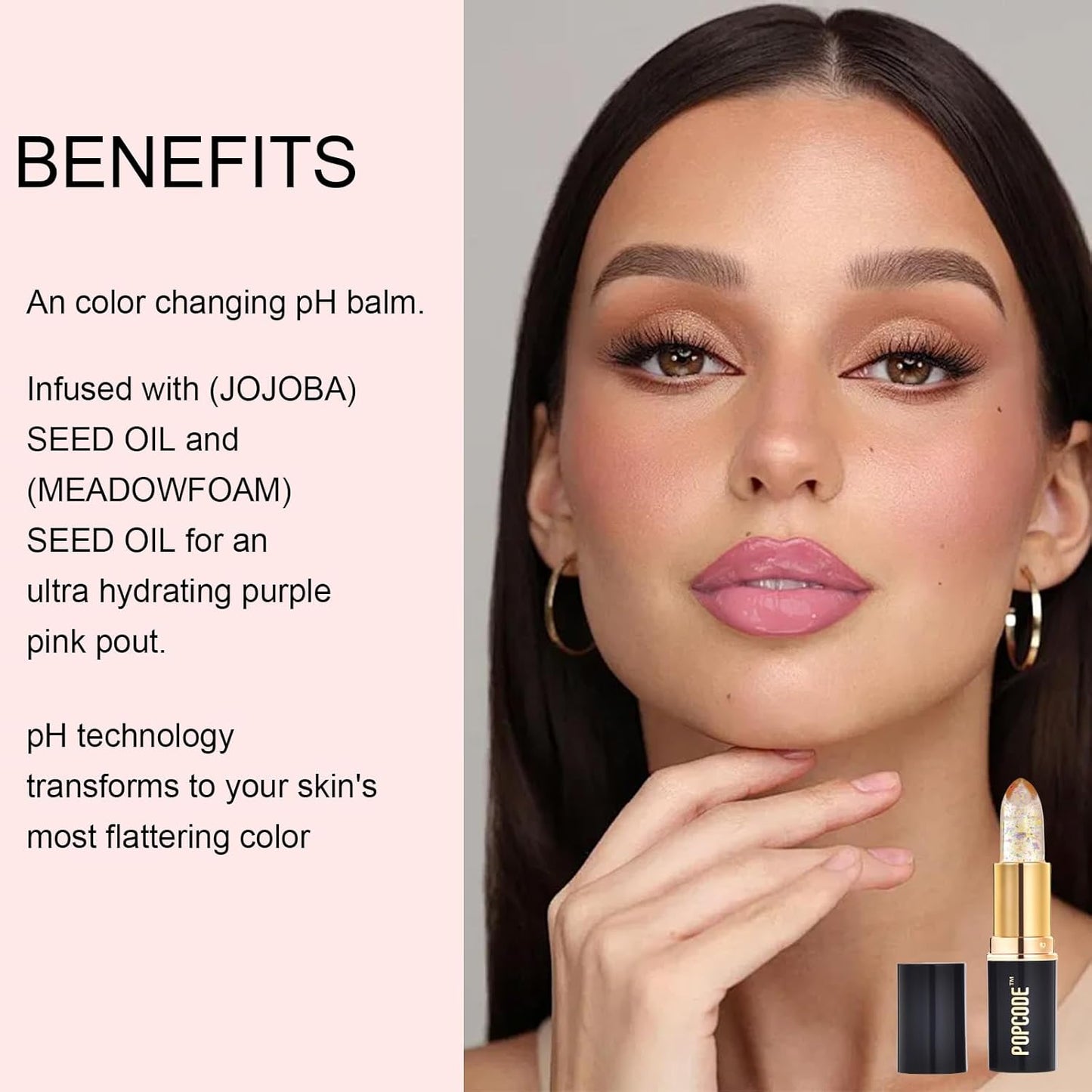 pH Lip Balm, Transparent Clear Color Changing Lipstick and Tinted Lip Balm Chapstick, Vegan & Cruelty Free Lip Tint, Hydrate & Nourish with JOJOBA and MEADOWFOAM SEED OIL, #002 Sapphire