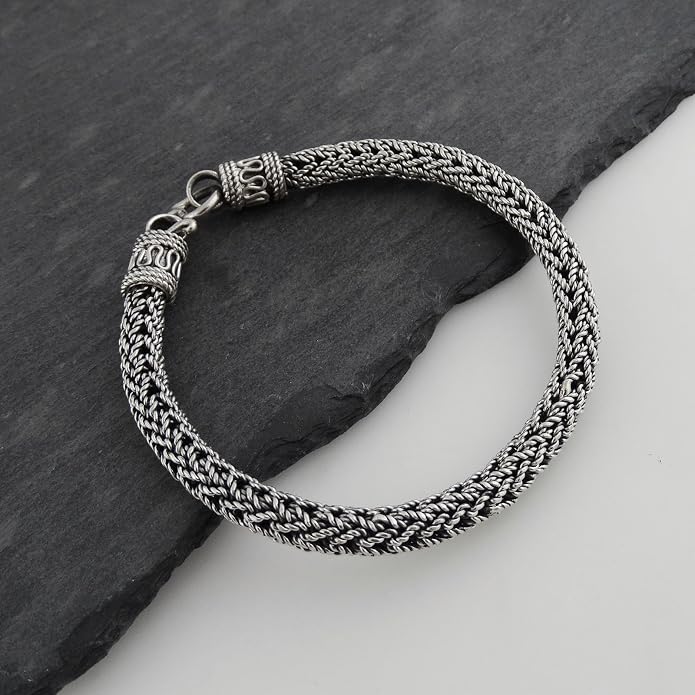 FashionJunkie4Life Sterling Silver and Stainless Steel Chain Link Charm Bracelets