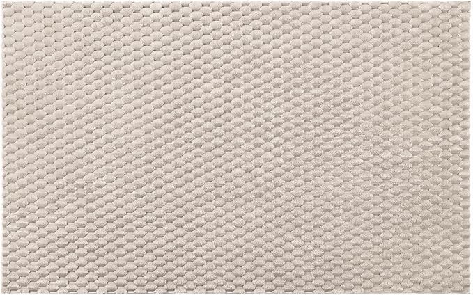 Vaukki 5x8 Area Rug for Living Room, Non Slip Washable 3D Bubble Living Room Rug, High Low Pile Hexagon Floor Mat for Bedroom, Modern Soft Fluffy Carpet for Dining Room, Office and Nursery, Beige