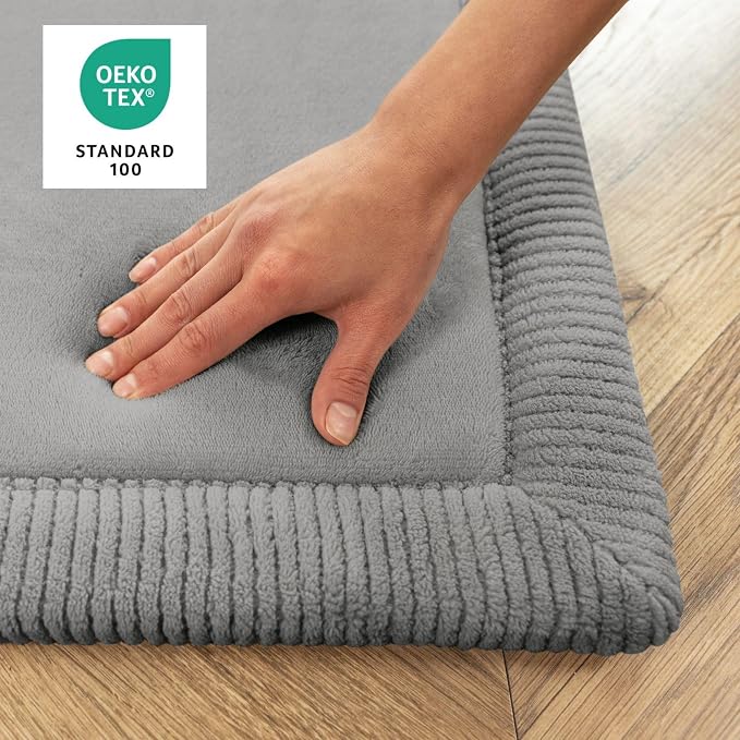Hakuna Matte CloudSoft Baby Play Mat for Floor 40" x 60" Dark Gray | Coral Velvet high-density foam Rug for Crawling & Cozy Play – Non-Slip, Water-Resistant, Easy-Care Tummy Time Mat