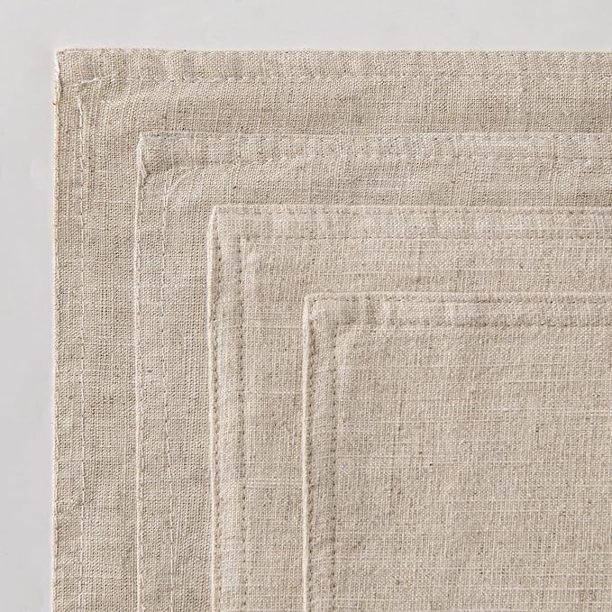 MIULEE Beige Boho Linen Decorative Pillow Covers 20x20 Inch Pack of 4 | Natural Throw Pillow Covers Soft Farmhouse Couch Pillowcases Modern Home Decors for Living Room Bed Sofa