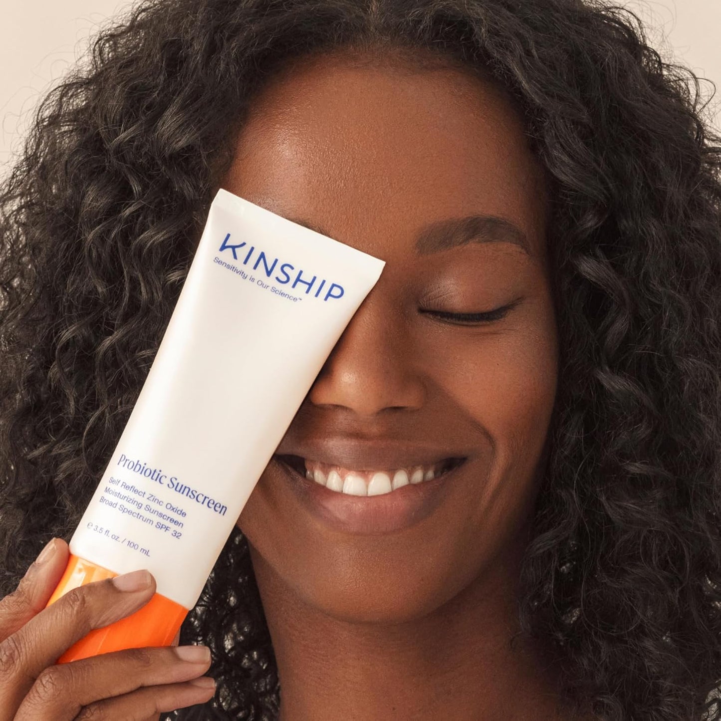 Kinship Zinc Oxide Mineral Sunscreen for Face Self Reflect SPF 32 | Vegan, Reef Safe, Non Toxic Eczema Sunscreen for Sensitive Skin | Sunblock Face Moisturizer with SPF (3.5 oz)