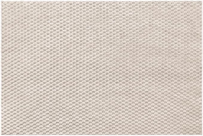 Vaukki 6x9 Area Rug for Living Room, Non Slip Washable 3D Bubble Living Room Rug, High Low Pile Hexagon Floor Mat for Bedroom, Modern Soft Fluffy Carpet for Dining Room, Office and Nursery, Beige