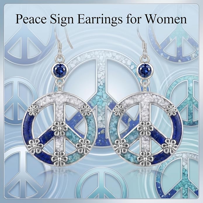 Silver Earrings Women Dangle Filigree/Abalone Shell/Turquoise Cowgirl Earrings Cat/Hummingbird/Chicken/Celtic Knot/Butterfly Jewelry Birthday Gifts for Women