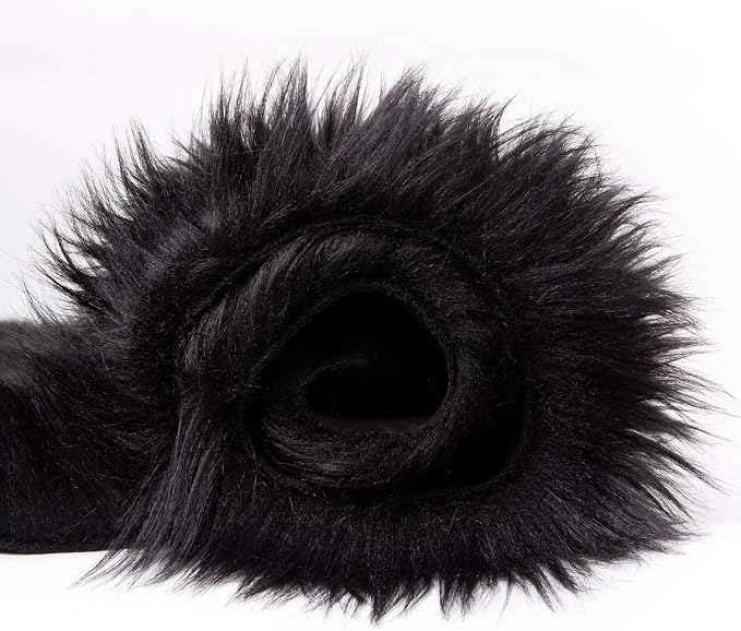 Ashler Faux Fur Rug, Black Area Rugs, Fluffy Sheepskin Fur Rug, Fuzzy Ultra Soft 2 x 3 Ft Rugs, Machine Washable Shag Rug, Nursery Throw Rugs for Bed, Living, Kids Room