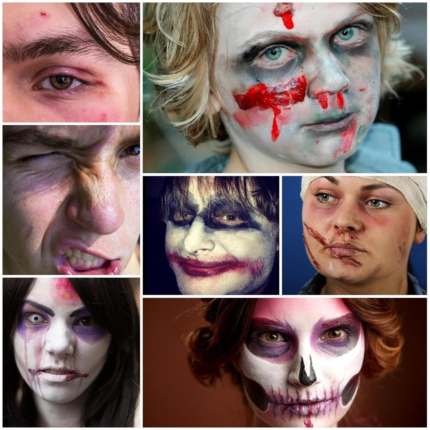 6 Colors Bruise Wheel Kit Halloween Special Effects Makeup Professional Face Body Paint Palette for Cosplay Sfx Zombie Stage Makeup Kit