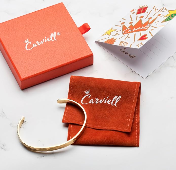 Carviell Bracelet - Gifts for Women – Inspirational, Friendship, Love, Mom, Daughter, Sister, Christian, Graduation, Memorial & Wedding Gifts – 100+ Phrases – Stainless Steel, Gift-Ready