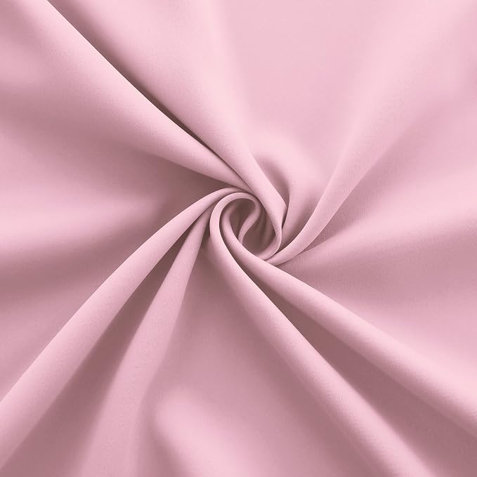 KOUFALL Kids Curtains for Bedroom,Nursery Curtains Girl Blackout Baby Pink Short Princess Room Decor for Teen Girls Bathroom Window,60x45 Inch Length