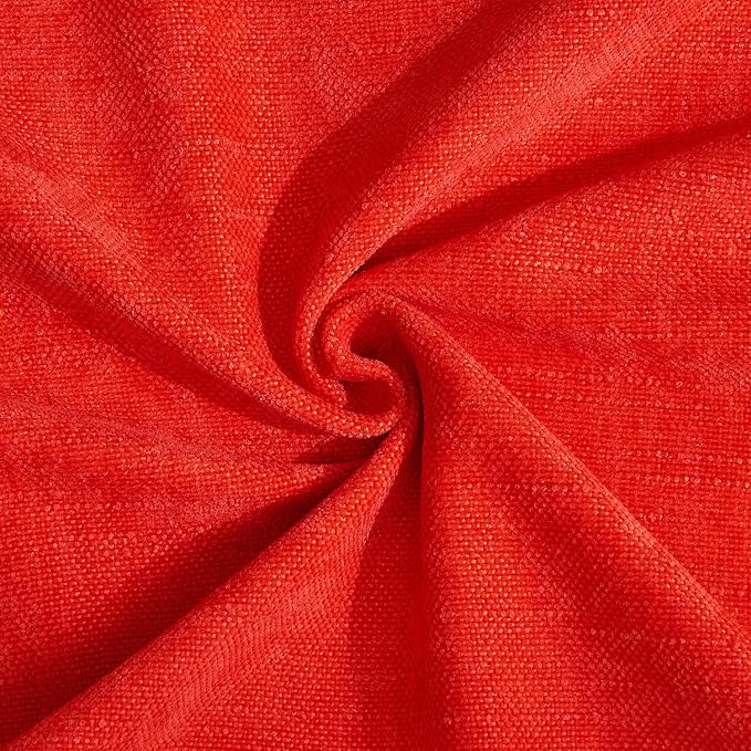 Pack of 4 Christmas Red Pillow Covers 20x20 Inch Chenille Throw Pillow Covers Solid Decorative Soft Xmas Cushion Covers Home Boho Textured Decor for Couch Sofa Bed Living Room