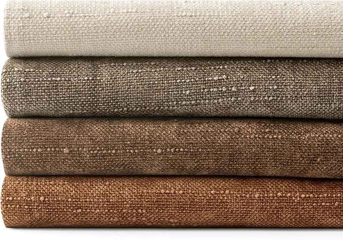 MIULEE Pack of 4 Fall Decorative Throw Pillow Covers 22x22 Inch Chenille Textured Throw Pillows Boho Farmhouse Cushion Covers Vintage Home Decor for Couch Sofa Bed Living Room,Beige Taupe Brown