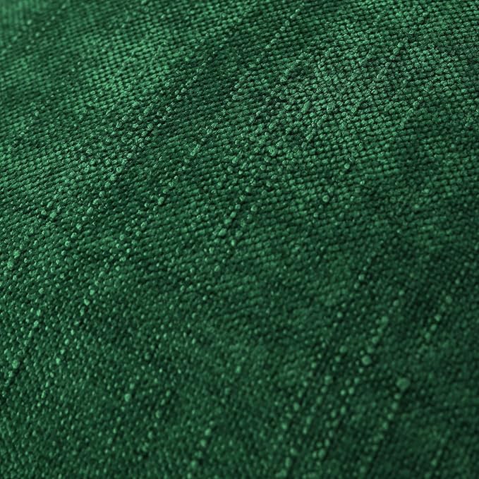 Set of 4 Soft Textured Decorative Throw Pillow Covers 12X20 Inch Cozy Farmhouse Cushion Cover Square Accent Pillow Cases for Bed Couch Sofa Living Room, Dark Green