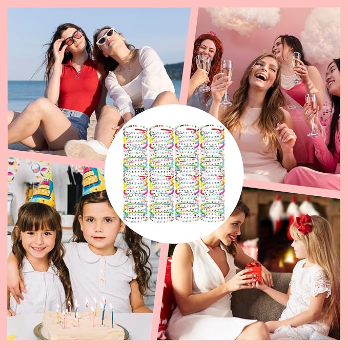 96pcs Friendship Beaded Bracelets Colorful Bracelets Bulk Stretch Bracelets Stackable Boho Bracelets Party Gifts Friends Gifts