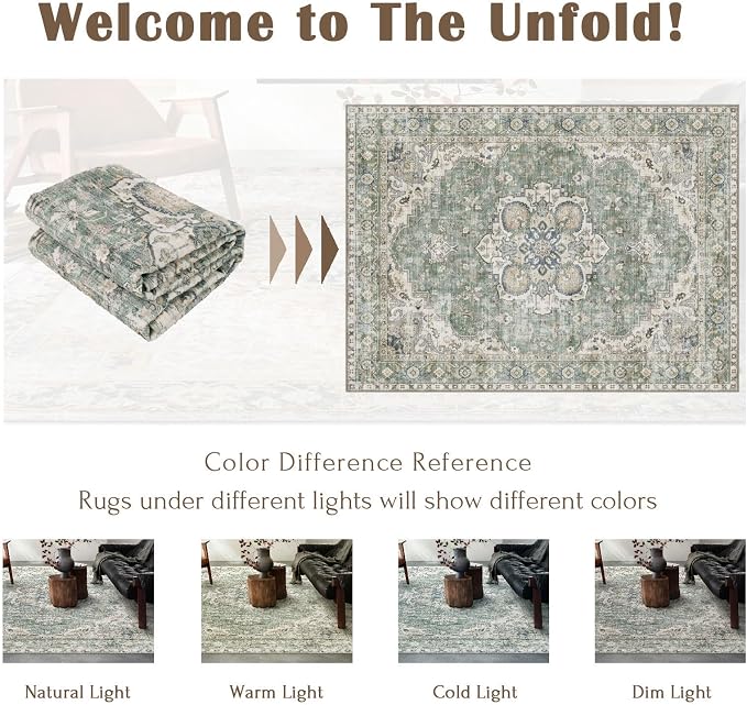 LUXRUG Kitchen Runner Rugs Non Skid Washable - 2.5x8ft Long Sage Green Farmhouse Boho Hallway Runner Rug Low Pile Soft Vintage Farmhouse Oriental Carpet for Hallway Laundry Room Entryway Bedroom