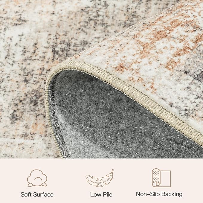 Lofus 2x3 Area Rug for Entryway Bathroom,Gold Abstract Kitchen Mats for Floor, Soft Door Mat Indoor Entrance, Farmhouse Carpet for Entry Living Room Bedroom