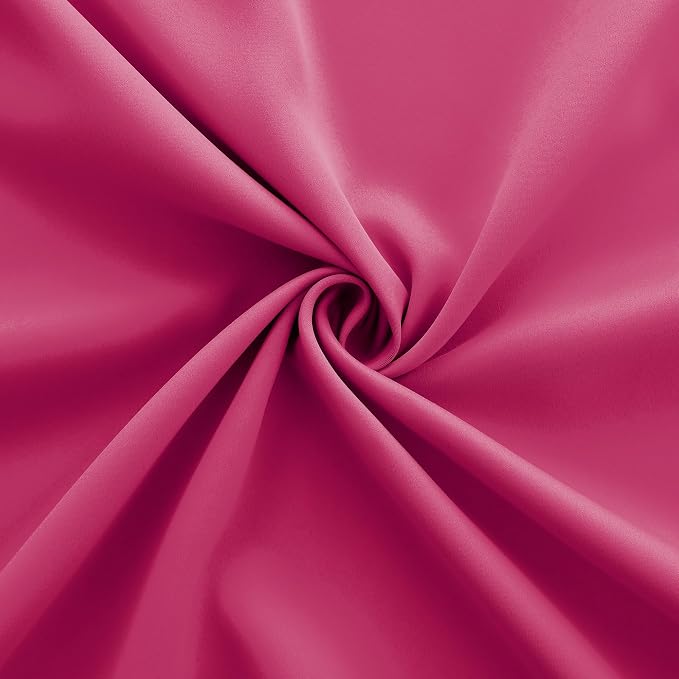 KOUFALL Hot Pink Blackout Curtains for Living Room 34 by 45 Inches Long