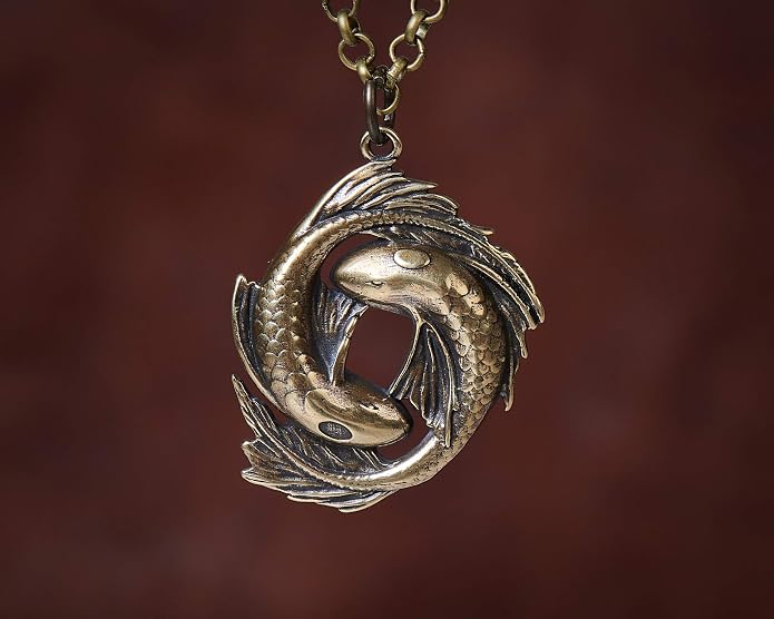 Yin Yang Necklace For Men Ancient Looking High Quality Pendant Jewelry - Yin Yang Gifts - Viking Jewelry for Men