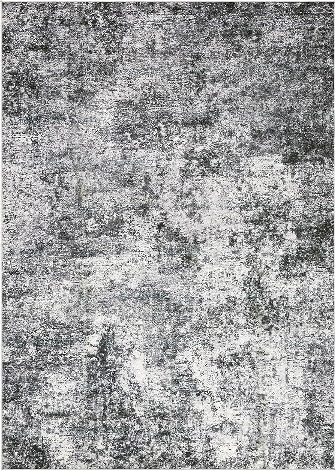 DMOYEST Area Rug Living Room Rugs - 7x9 Large Soft Indoor Neutral Modern Abstract Low Pile Washable Rug Carpet for Bedroom Dining Room Farmhouse Home Office - Grey