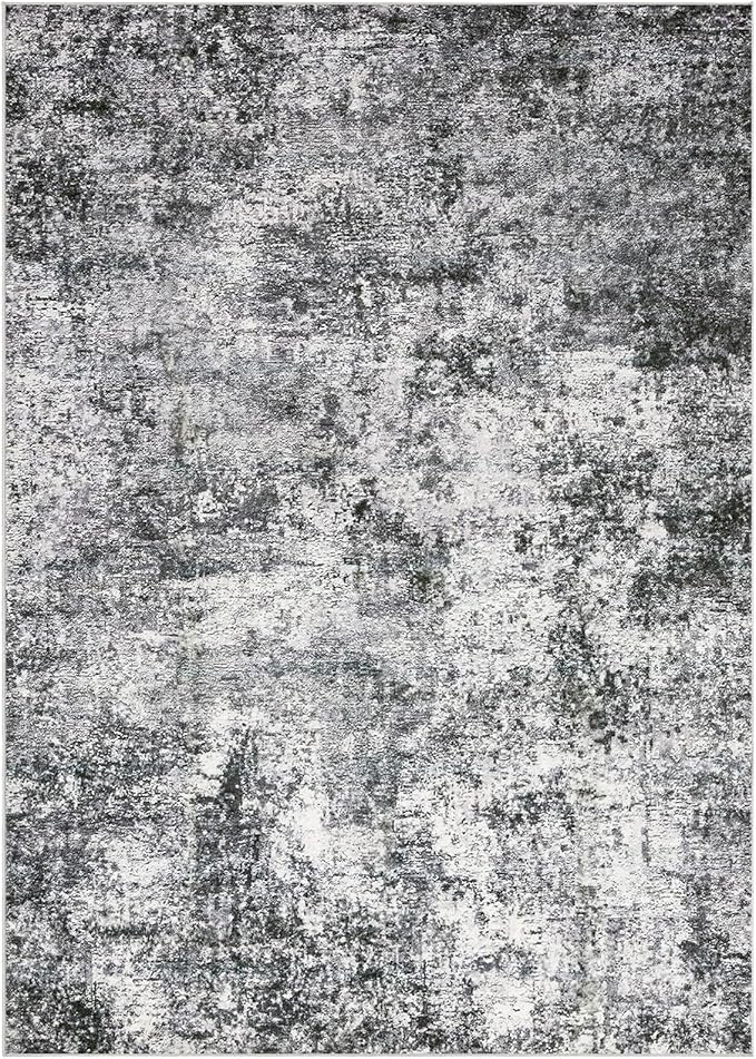 DMOYEST Area Rug Living Room Rugs - 10x12 Washable Large Soft Indoor Neutral Modern Abstract Low Pile Rug Carpet for Bedroom Dining Room Farmhouse Home Office - Grey