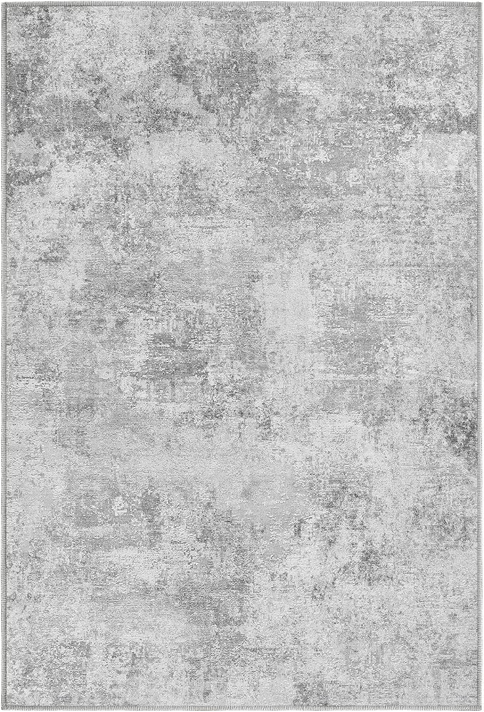 Tortania Area Rug Living Room Rugs - 2x3 Washable Soft Neutral Boho Moroccan Farmhouse Mat Indoor Floor Carpet for Bedroom Under Dining Table Home Office Decor - Ivory Grey