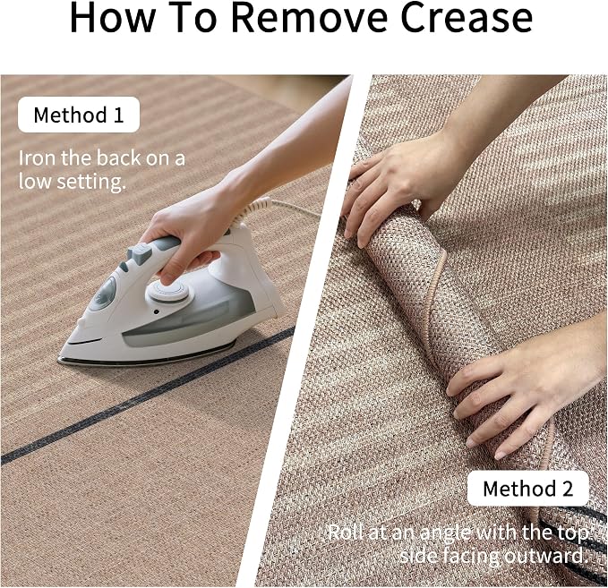 Non-Slip Jute Rug for Entryway: 3x5 Outdoor Mat - Beige Woven | Safe Walking for Family All Day and Help with Cutting Slip Falls by 70%