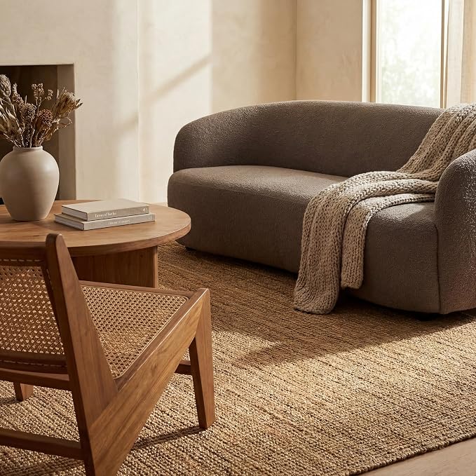 Nuloom Ashli Hand Woven, Natural, 9'6" x 13'6", Farmhouse, Jute, Soft and Textured, High Traffic, Stain Resistant, Easy Clean, Durable Area Rug for Bedroom, Living Room, Dining, Den, Foyer, Entryway
