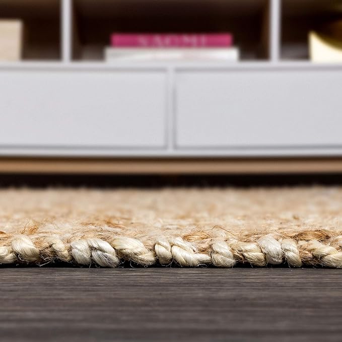 JONATHAN Y Hira Hand Woven Diamond Chunky Jute Natural Runner Rug, 2x12, Bohemian, Transitional, Easy-Cleaning for Living Room, Bedroom, Kitchen, Pet Friendly, Non-Shedding (NFR100A-212)