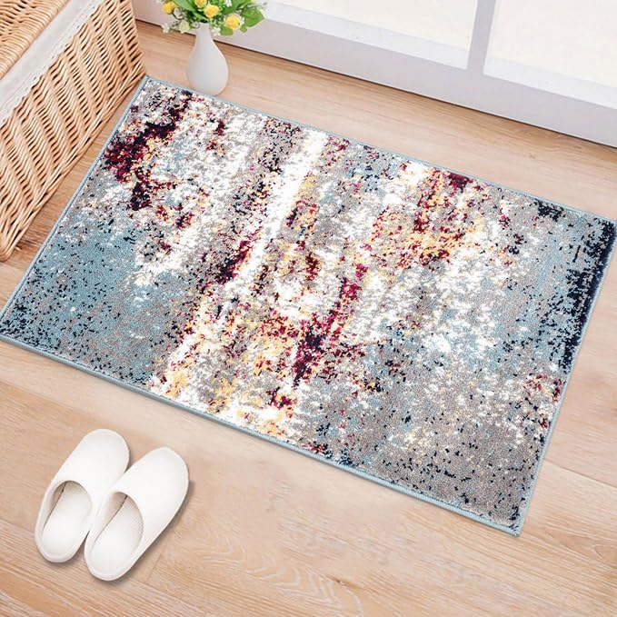 Rugshop Watercolor Distressed Modern Bohemian Accent Area Rug Multi 2' x 3'