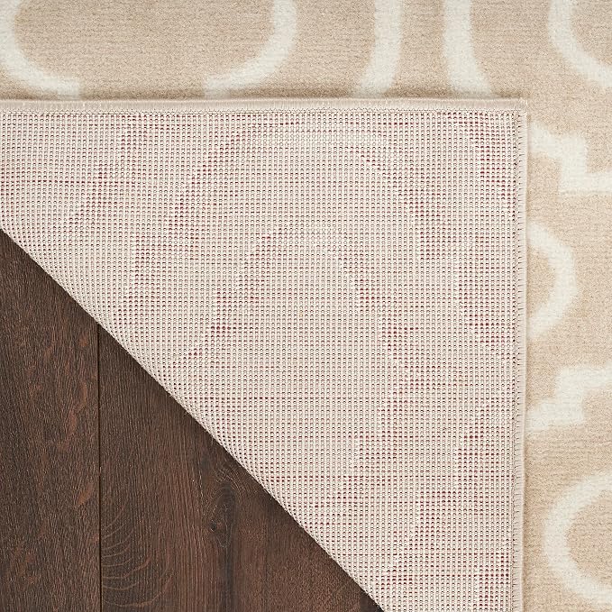 Nourison Home Jubilant Contemporary Beige 7'10" x 9'10" Area -Rug, Easy -Cleaning, Non Shedding, Bed Room, Living Room, Dining Room, Kitchen (8x10)