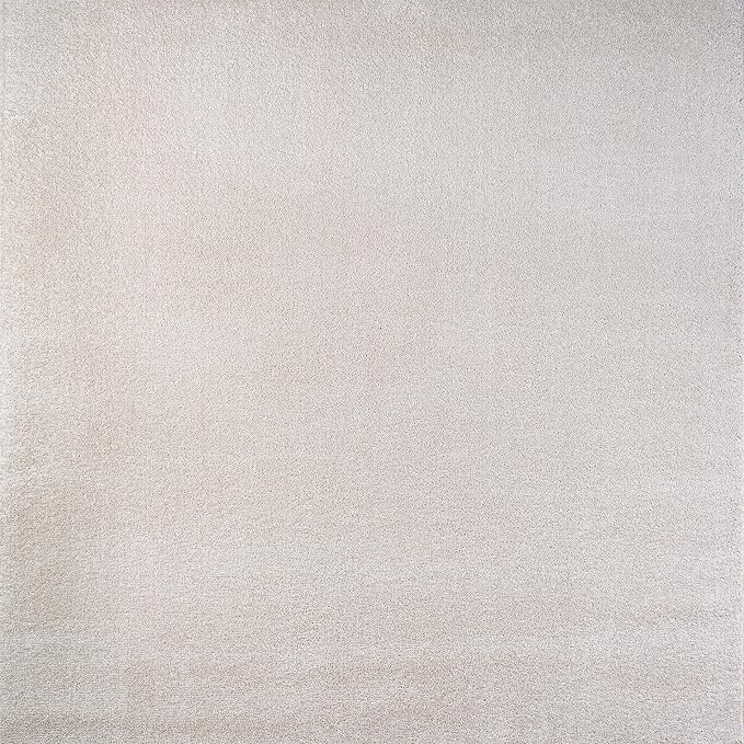 JONATHAN Y Haze Solid Low-Pile Ivory 5x5 Square Indoor Area Rug, Coastal,Bohemian,Minimalist,Classic, Easy-Cleaning for Living Room,Bedroom,Kitchen,Pet Friendly,Non-Shedding (SEU100D-5SQ)