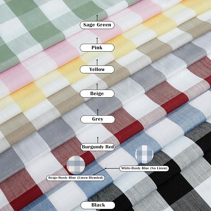 84 Inch Black Buffalo Check Semi Sheer Window Curtain Panels | Plaid Gingham Geo Pattern Drape,Yarn Dyed Fabric,Bedroom Living Room,Cottage Window Treatment,Rod Pocket,52" Wx84 L,Pack of 2
