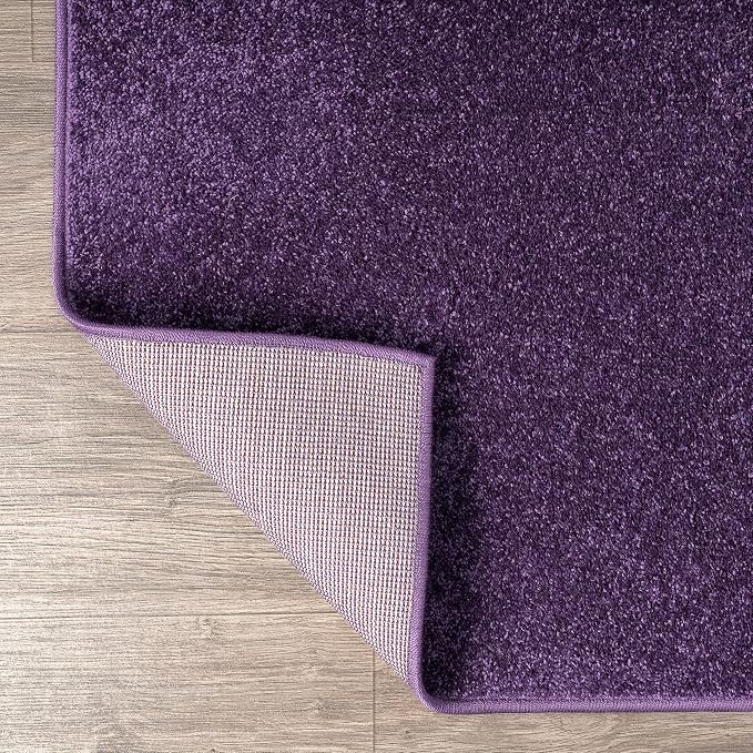JONATHAN Y Haze Solid Low-Pile Purple Runner Rug 2x16, Coastal,Bohemian,Minimalist,Classic, Easy-Cleaning for Living Room,Bedroom,Kitchen,Pet Friendly,Non-Shedding (SEU100N-216)