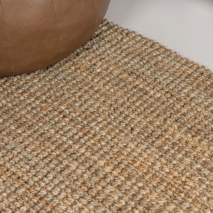 JONATHAN Y Biot Handwoven Jute Solid Natural Runner Rug, 2x8, Traditional, Rustic, Farmhouse, Coastal, Easy-Cleaning for Living Room, Bedroom, Kitchen, Non-Shedding (NRF104A-28)