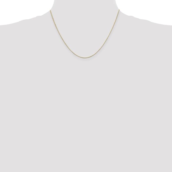Sonia Jewels Real 14k Yellow Gold .80mm Octagonal Snake Chain Necklace - with Secure Lobster Lock Clasp