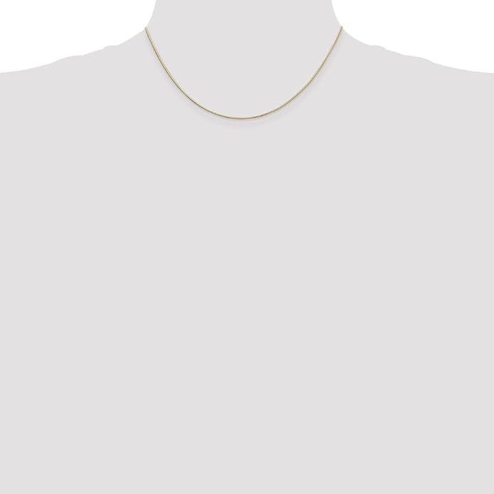 Sonia Jewels Real 14k Yellow Gold .80mm Octagonal Snake Chain Necklace - with Secure Lobster Lock Clasp