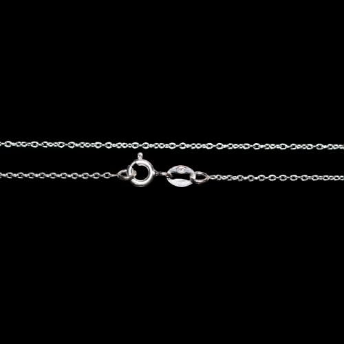 925 Sterling Silver Chain for Women, 1.1mm | Thin Dainty Cable Necklace, Crafted in Thailand, Hypoallergenic & Anti-Tarnish, Solid Silver for Pendants, Multiple Lengths