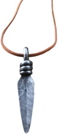 ARTIZANSTORE Viking iron pendant spear replica, blacksmith forge necklace, medieval jewelry, historical, Viking Pendant Neck Pendant
