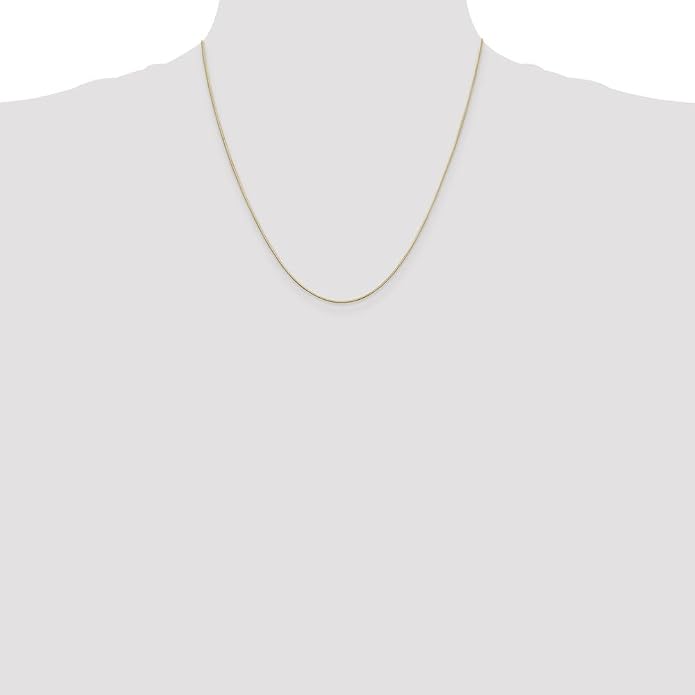 Sonia Jewels Real 14k Yellow Gold .80mm Octagonal Snake Chain Necklace - with Secure Lobster Lock Clasp