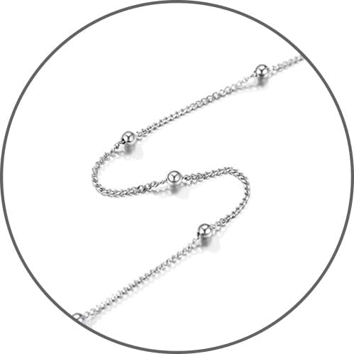 ChainsPro Anklets for Women Waterproof, Adjustable Stainless Steel/ Sterling Silver/14K Gold Plated Ankle Bracelets for Women, Non Tarnish Layered Anklets Beach Jewelry Gifts for Swimming & Daily Wear (Send Gift Box)