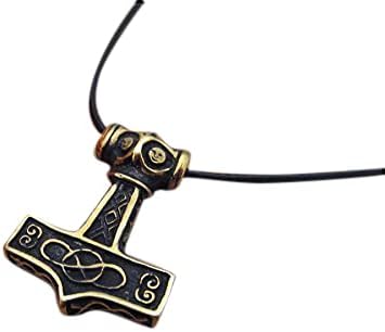 Baldur Jewelry - Thors Hammer Necklace Pendant Mjölnir - Viking Norse Thor Hammer Pendant Viking Jewelry - Thor Necklace - Thor Gifts for Men - Viking Necklace for Men