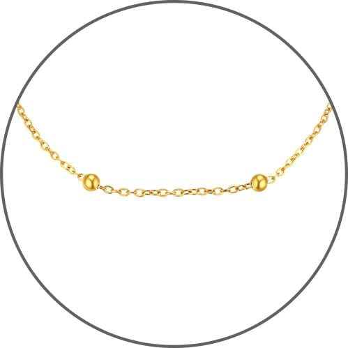 ChainsPro Anklets for Women Waterproof, Adjustable Stainless Steel/ Sterling Silver/14K Gold Plated Ankle Bracelets for Women, Non Tarnish Layered Anklets Beach Jewelry Gifts for Swimming & Daily Wear (Send Gift Box)