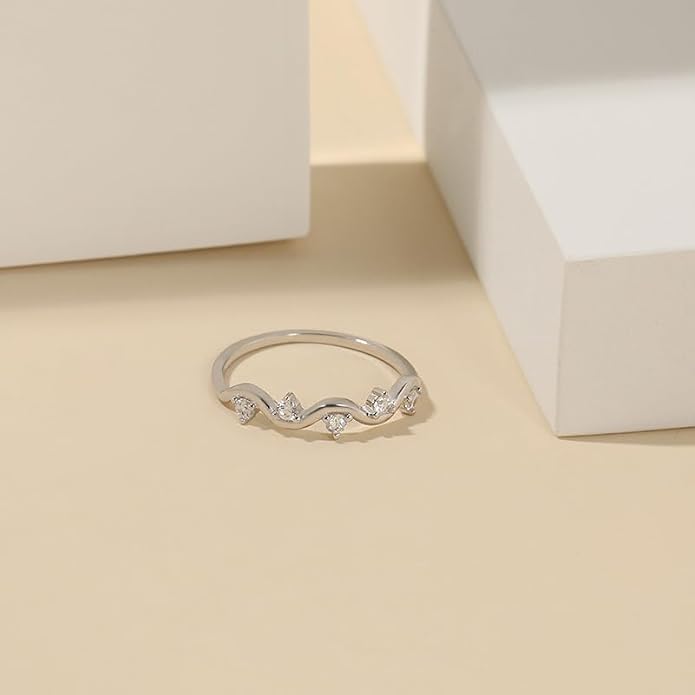 Healing Is Not Linear Self Love Highs and Lows Wave Ring, Personalized Stacking Self Love Ring, Inspirational Wave Encouraged Ring Jewelry Gift for Women