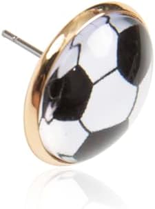 Sports Earring Set for Women Multi Pairs Assorted Multipack - Stud Earrings Jewelry Gift for Sports Mom Football, Baseball, Basketball, Soccer Team