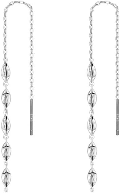Sterling Silver Big Drop Earrings 925 Tassel Linear Ear Hanging Shimmering Fan Statement Teardrop Earrings - Designer Multi-Style Statement Exquisite Trendy Upscale Chandelier Dangle Earrings Jewelry Gift for Women
