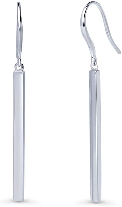 BERRICLE Sterling Silver Minimalist Dangle Earrings for Women, Gold Flashed Fish Hook/Leverback Drop Earrings - Trendy Design in Ball Bead, Bar, Teardrop, Treble Clef Music Note