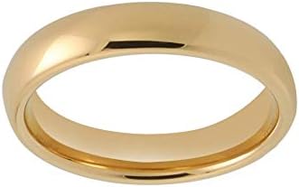 CROWNAL 1mm 2mm 3mm 4mm 5mm 6mm 7mm 8mm Tungsten White/Yellow Gold/Rose Gold Plated Wedding Band Ring Men Women Plain Dome Polished Comfort Fit