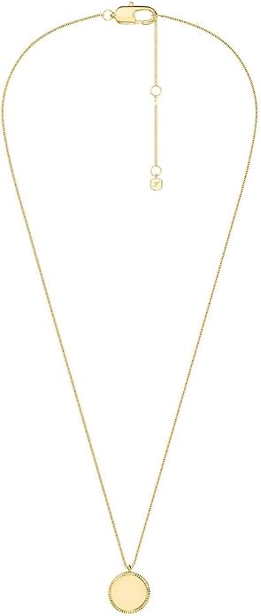 Fossil Women's Gold-Tone Stainless Steel Pendant Chain Necklace for Women