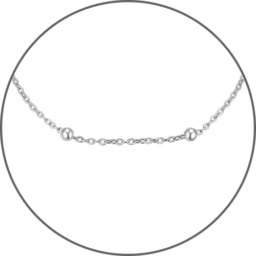 ChainsPro Anklets for Women Waterproof, Adjustable Stainless Steel/ Sterling Silver/14K Gold Plated Ankle Bracelets for Women, Non Tarnish Layered Anklets Beach Jewelry Gifts for Swimming & Daily Wear (Send Gift Box)
