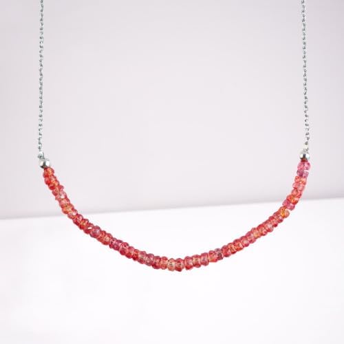 Natural Gemstone Dainty Pendant Necklace for Women Handmade Crystal Jewelry 925 Sterling Silver 18 Inch Chain Healing Chakra Christmas Birthday Gift for Her