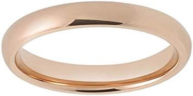 CROWNAL 1mm 2mm 3mm 4mm 5mm 6mm 7mm 8mm Tungsten White/Yellow Gold/Rose Gold Plated Wedding Band Ring Men Women Plain Dome Polished Comfort Fit