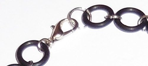 Dive Flag Anklet or Bracelet - Tarnish-Free Rhodium-Plated Bronze or Brass, with Inlay of Simulated Red Coral and Mother-of-Pearl Chips, with O-Ring "Chain" (7", 8" or 9") (9)